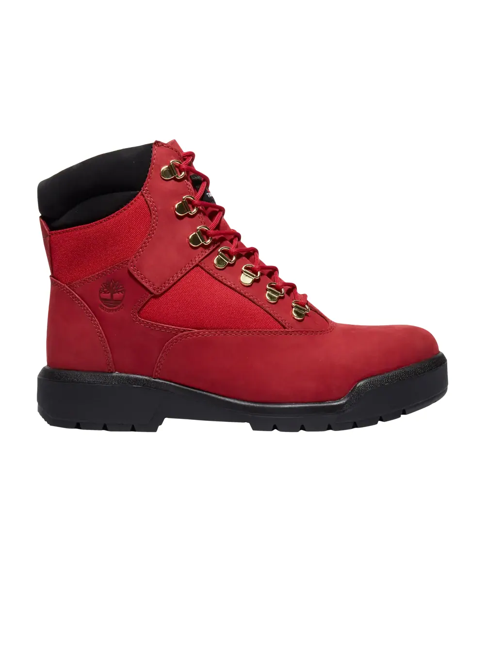 Ботинки Timberland 6 Inch Field, нубук — изображение 1 из 1, красный/черный