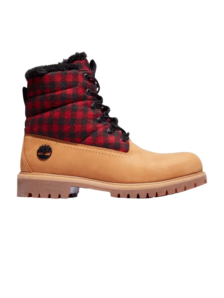 Ботинки мужские Timberland Heritage Puffer , с клетчатой вставкой — изображение 1 из 1, желто-коричневый