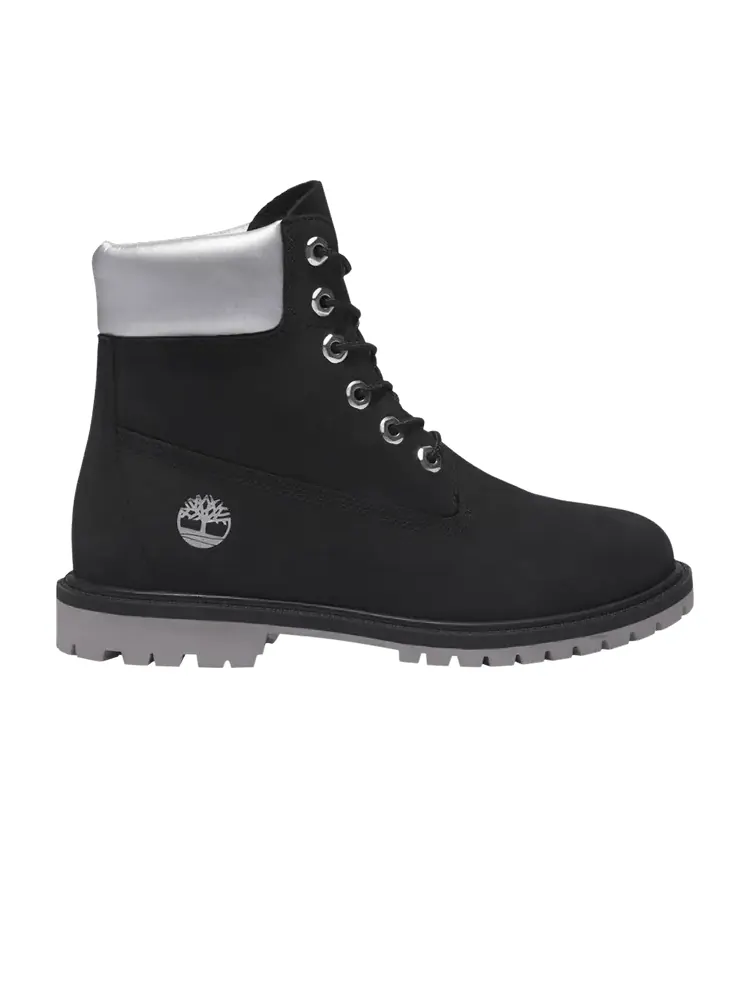 Ботинки женские Timberland Premium 6 Inch — изображение 1 из 1, черный/серебряный