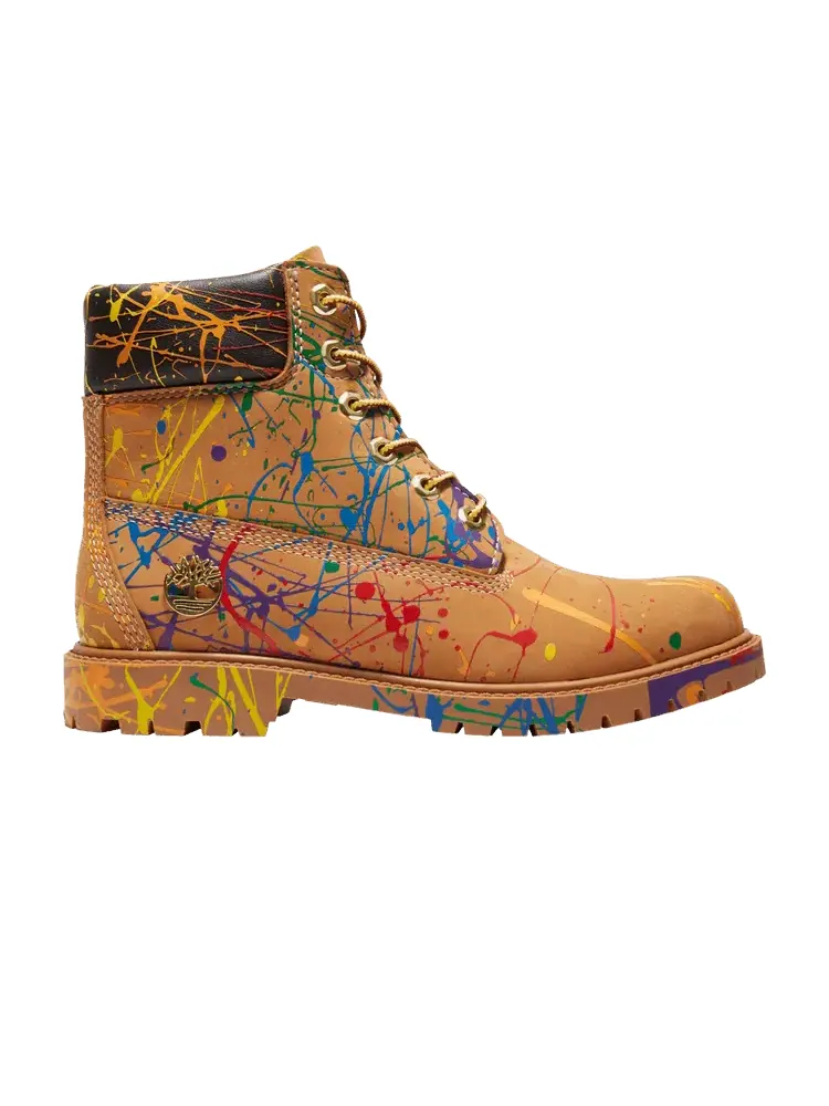 Ботинки женские Timberland Premium 6 Inch с принтом — изображение 1 из 1, серый