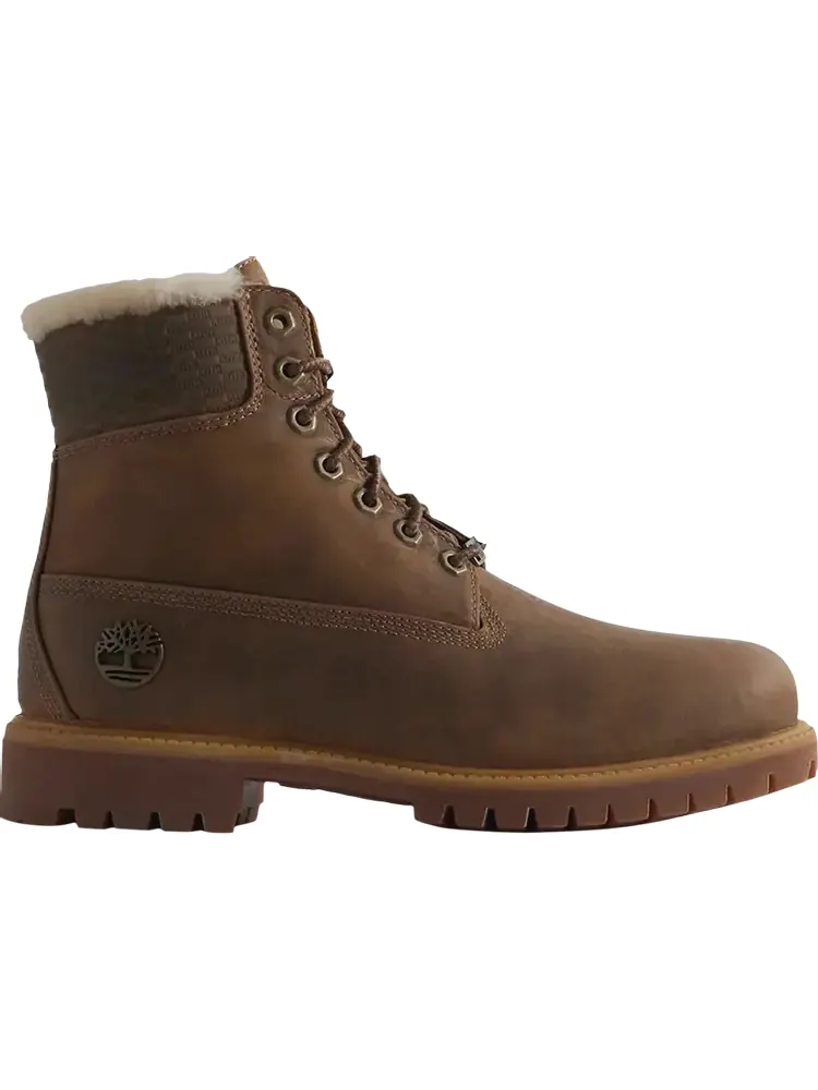 Ботинки мужские Timberland зимние высокие, нубук — изображение 1 из 1, загар