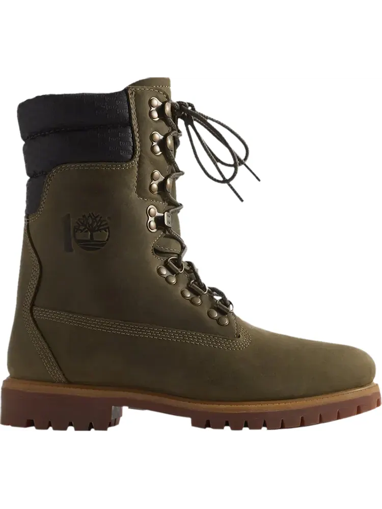 Ботинки мужские Timberland зимние высокие, нубук — изображение 1 из 1, зеленый