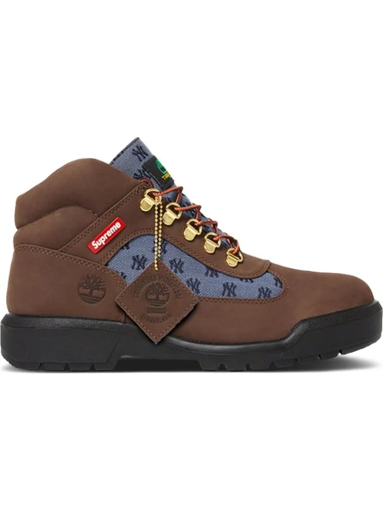 Ботинки мужские Timberland x Supreme x New York Yankees с принтом — изображение 2 из 2, коричневый/синий