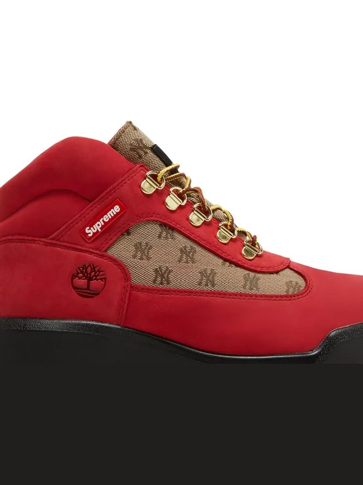 Ботинки мужские Timberland x Supreme x New York Yankees с принтом — изображение 2 из 8, красный