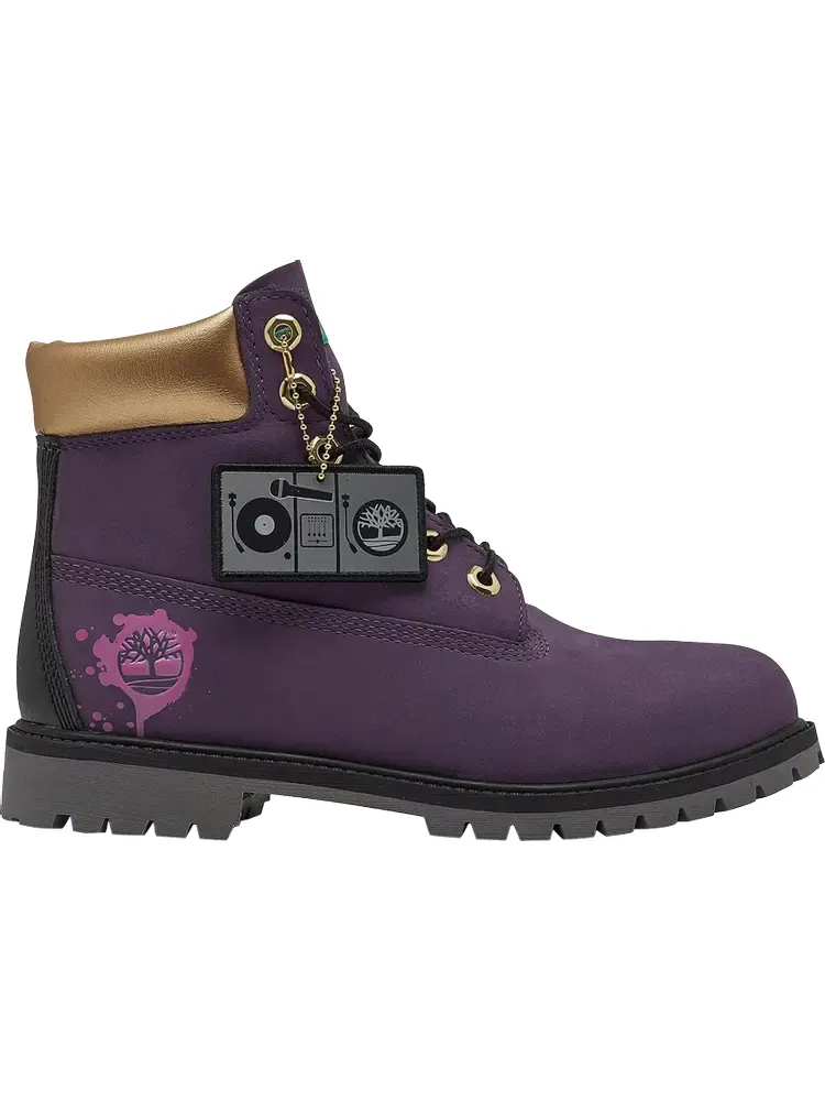 Ботинки мужские Timberland с принтом на шнуровке — изображение 1 из 1, фиолетовый