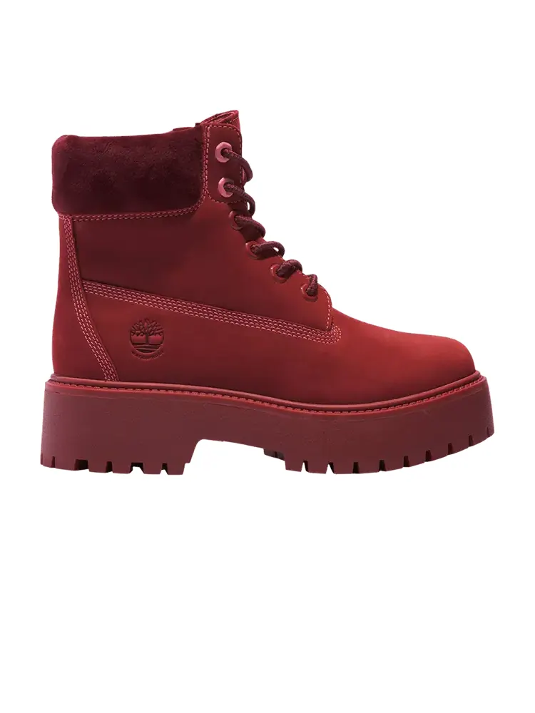 Ботинки женские Timberland Stone Street 6 Inch Premium Waterproof Platform Boot — изображение 1 из 1, темный красный