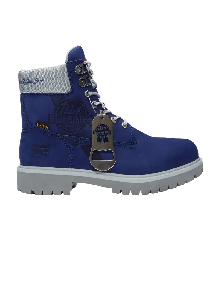 Ботинки мужские Timberland Pabst Blue Ribbon водонепроницаемые с тиснением синие — изображение 1 из 1, синий