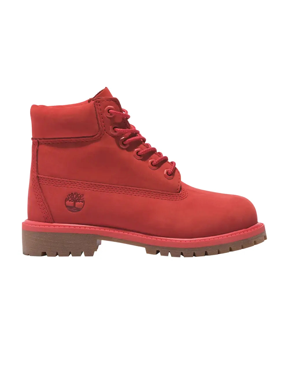 Ботинки Timberland Premium 6 Inch Junior, с логотипом — изображение 1 из 1, красный