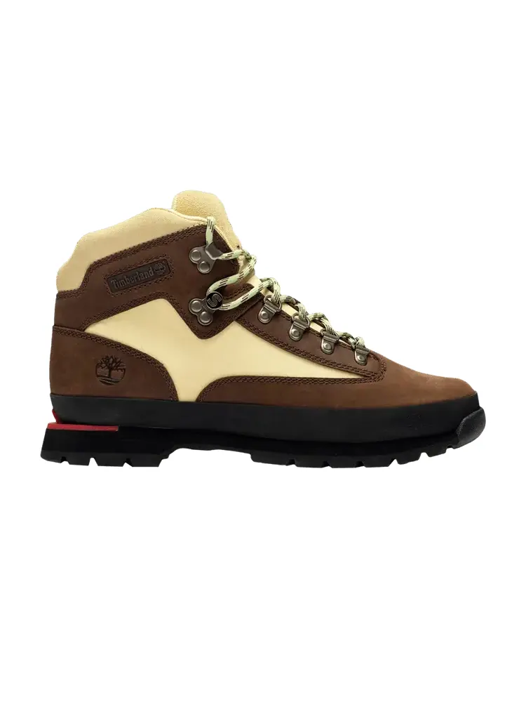 Ботинки Timberland Euro Hiker комбинированные кожаные — изображение 1 из 1, коричнево-желтый