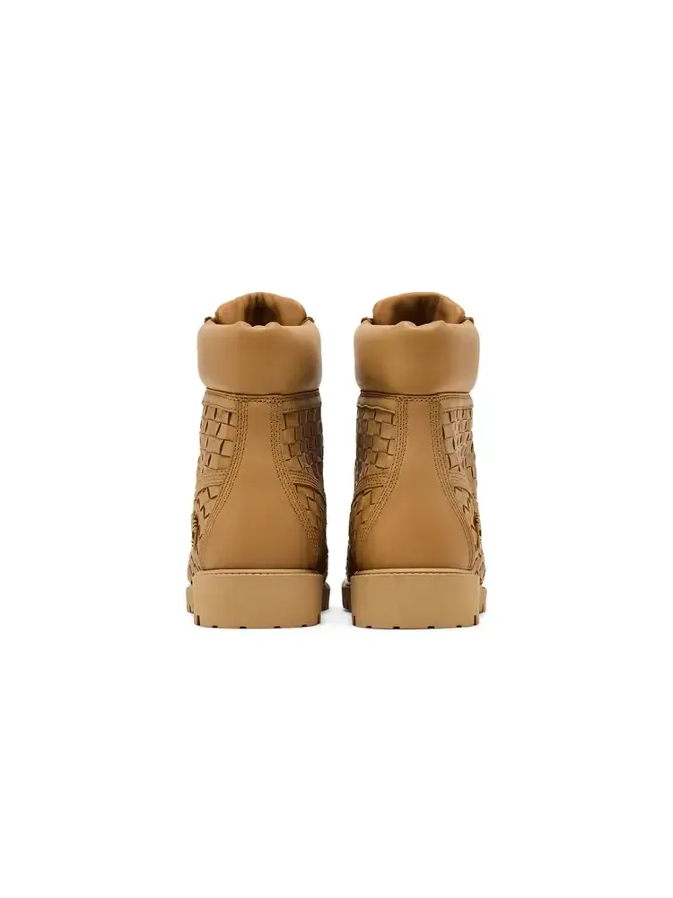 Ботинки Timberland 6 Inch Premium Boot Woven Medium Beige Full Grain, кожаные — изображение 6 из 8, бежевый