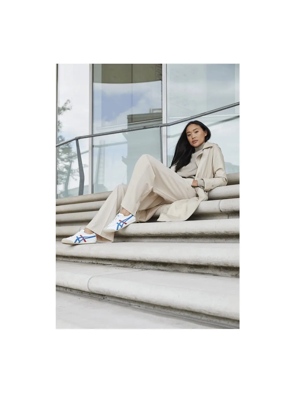 Кроссовки Onitsuka Tiger Mexico 66 — изображение 3 из 9, белый/синий