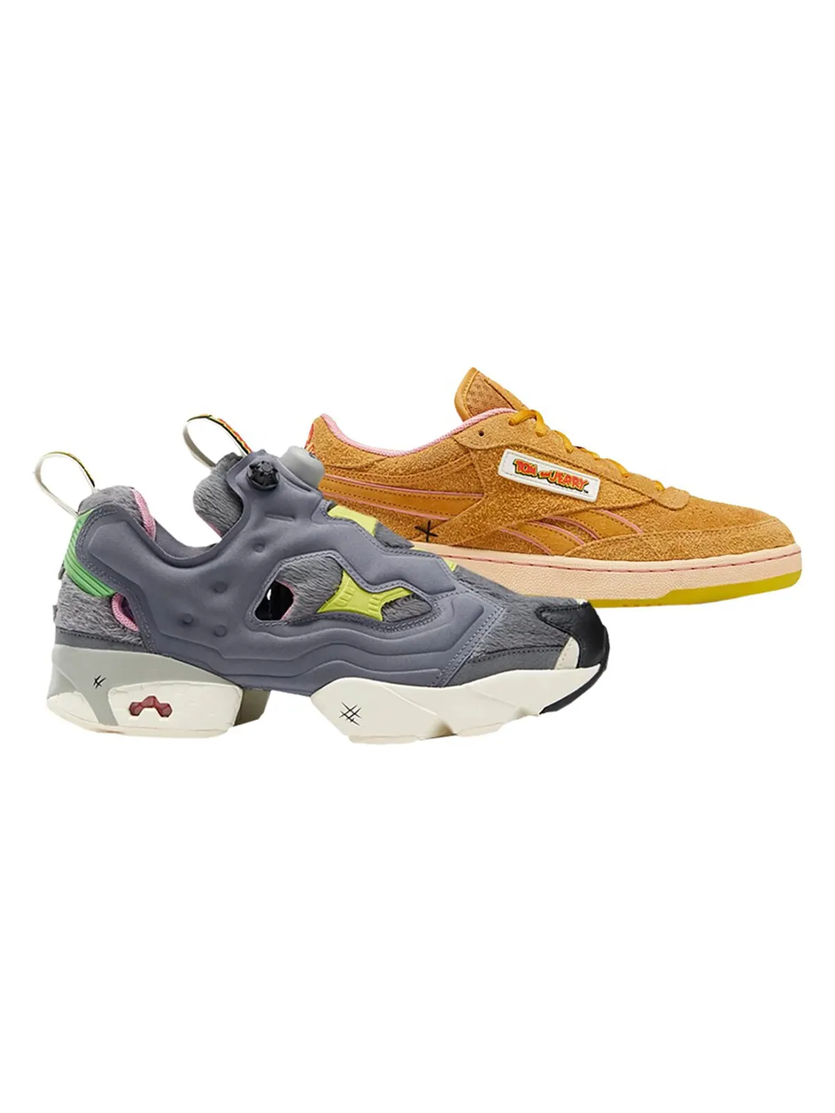 Кроссовки bait x tom & jerry x instapump fury/club c revenge 'sneaker kit' Reebok — изображение 1 из 2, мульти