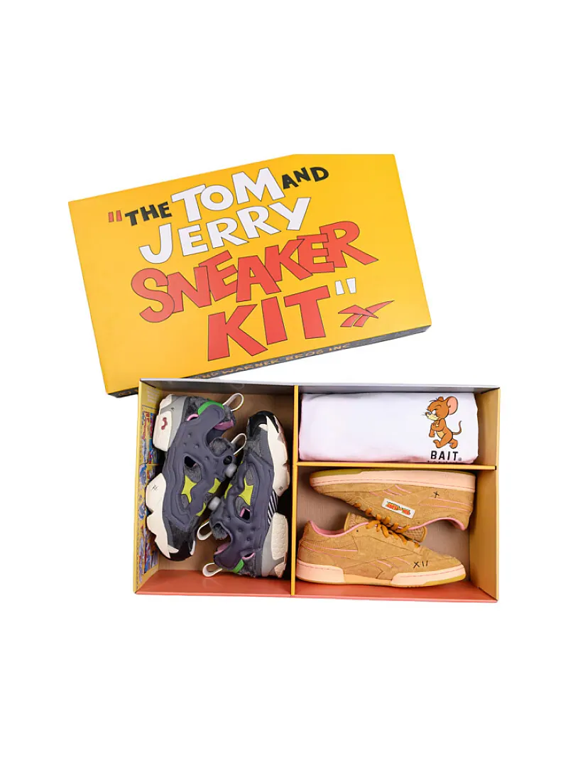 Кроссовки bait x tom & jerry x instapump fury/club c revenge 'sneaker kit' Reebok — изображение 2 из 2, мульти