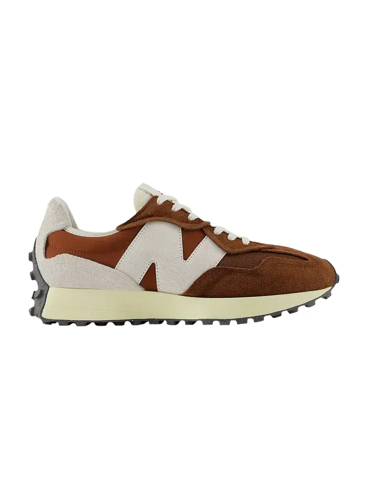 Кроссовки New Balance 327 Brown Beige Cracked — изображение 1 из 1, коричневый бежевый