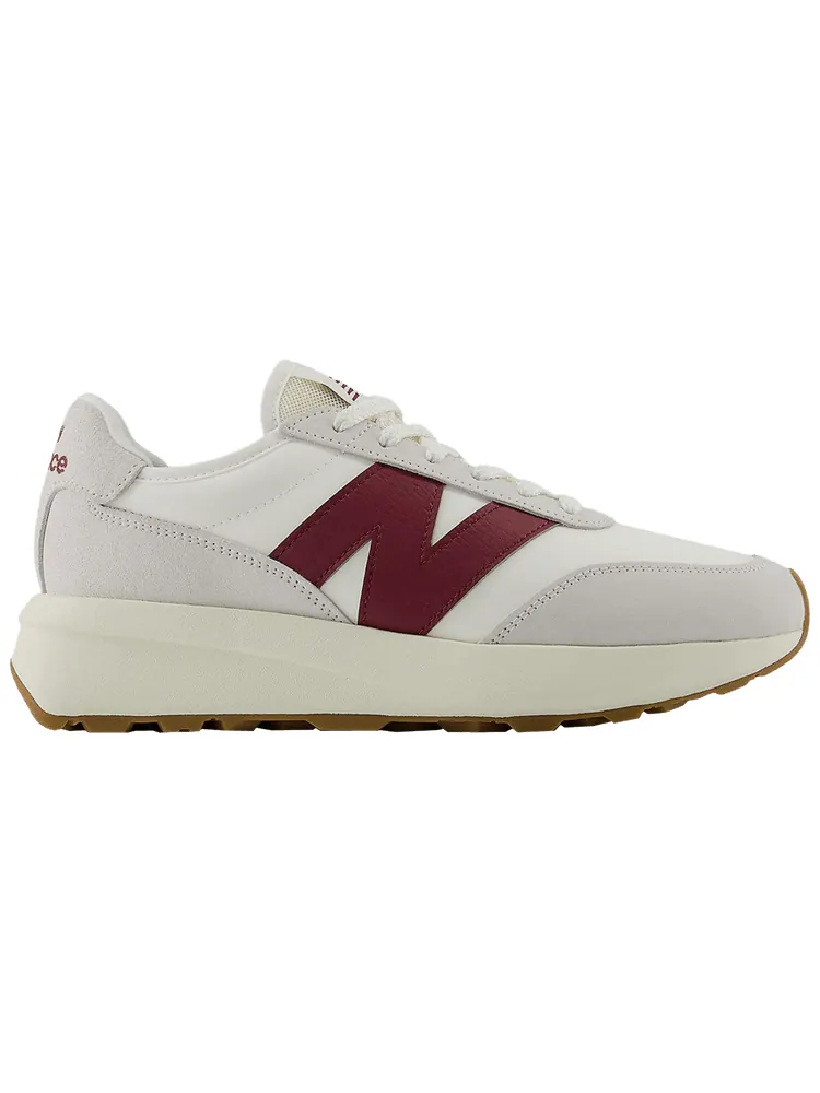 Кроссовки New Balance 370 'Sea Salt Classic Crimson' — изображение 1 из 1, белый