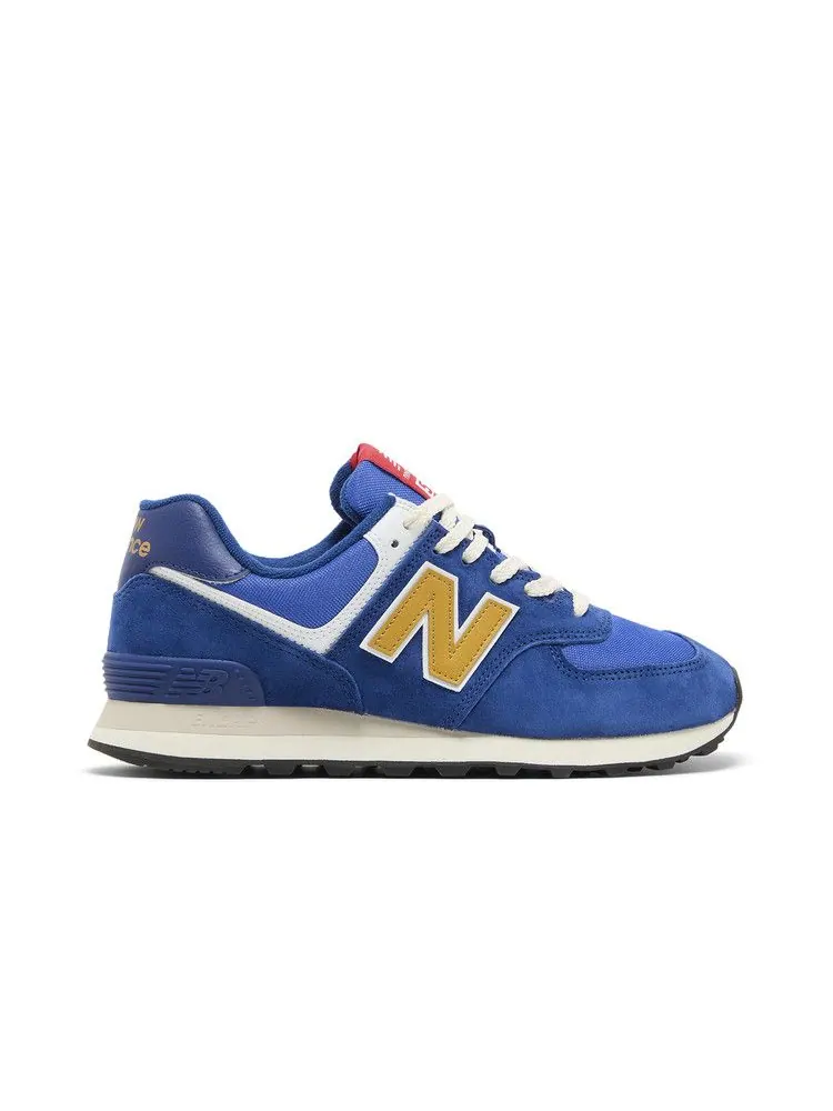 Кроссовки New Balance 574 'Royal Blue Gold' — изображение 2 из 9, синий/золотистый