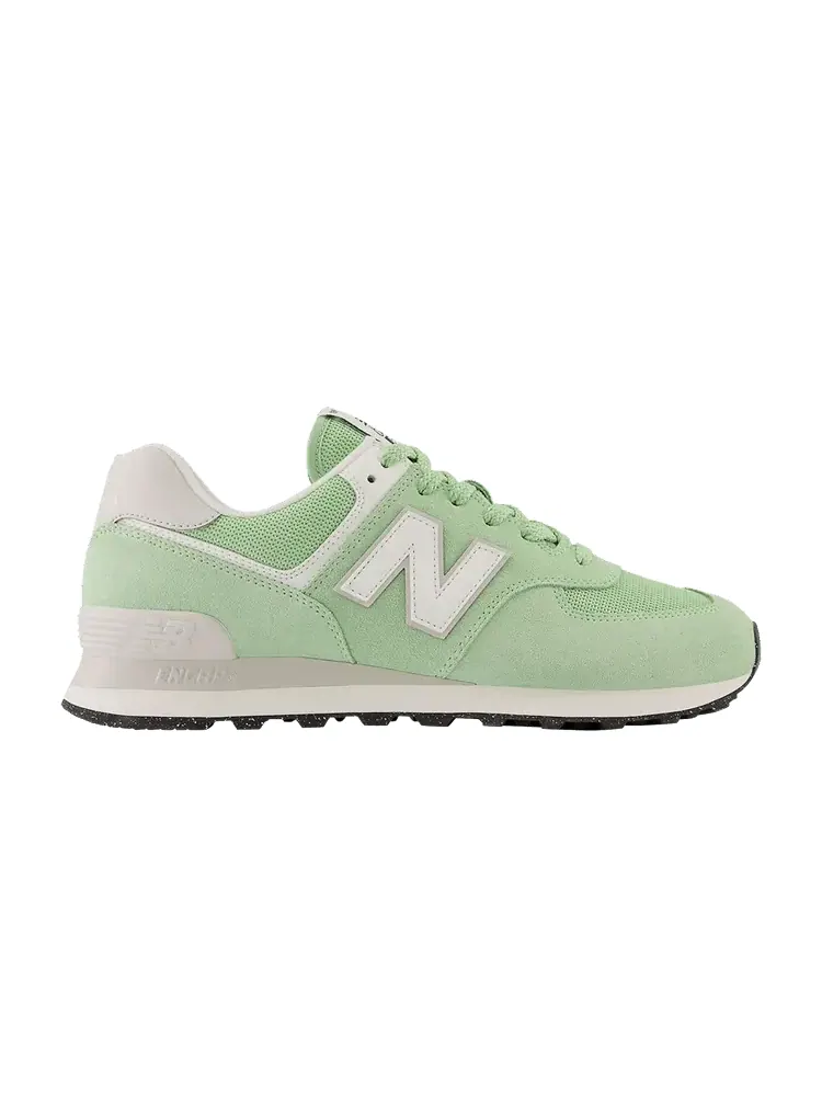 Кроссовки New Balance 574 'Lime Green' — изображение 1 из 1, зеленый/белый