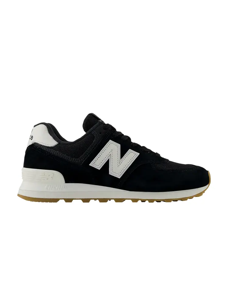 Кроссовки New Balance 574 Black White Gum — изображение 1 из 1, черный белый