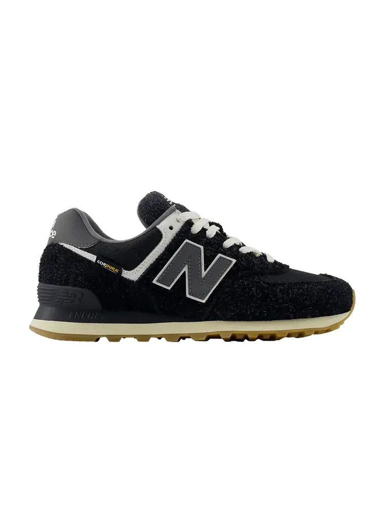 Кроссовки New Balance 574 'Black Cordura Suede' — изображение 1 из 1, черный/зеленый