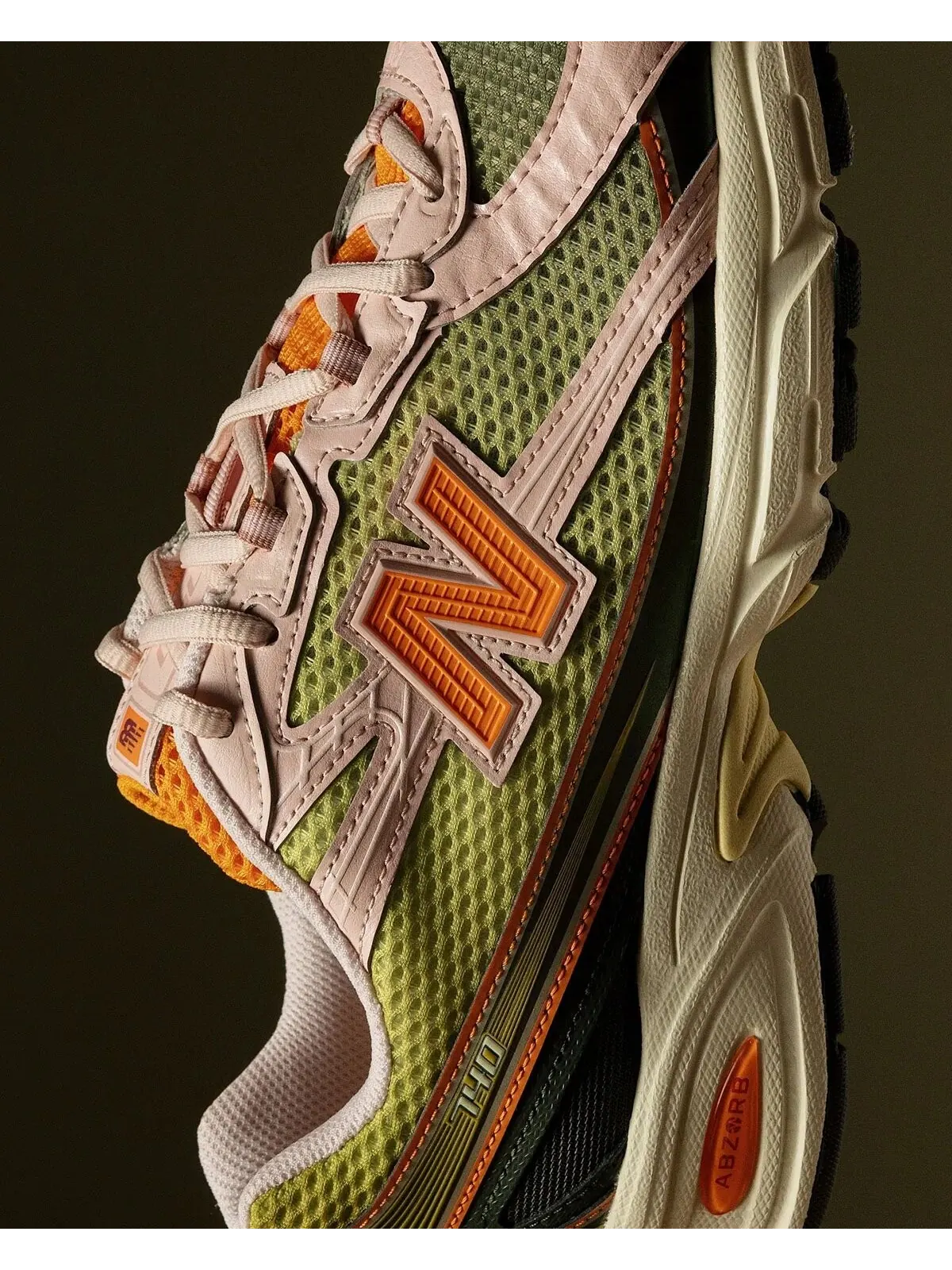 Кроссовки унисекс CNCPTS x New Balance 740 'Saignée' — изображение 14 из 17, розовый/зеленый