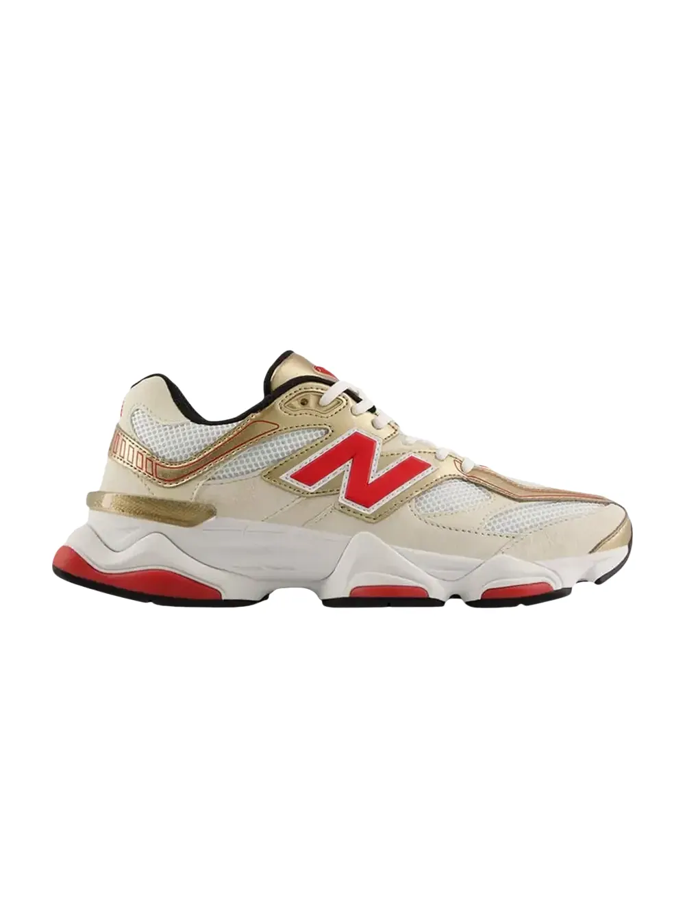 Кроссовки New Balance 9060 — изображение 1 из 1, белый/красный/золотистый