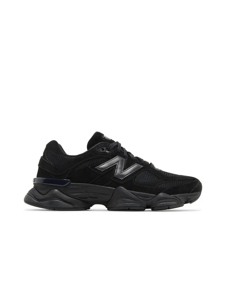 Кроссовки New Balance 9060 'Triple Black Suede', премиальная замша — изображение 1 из 8, черный