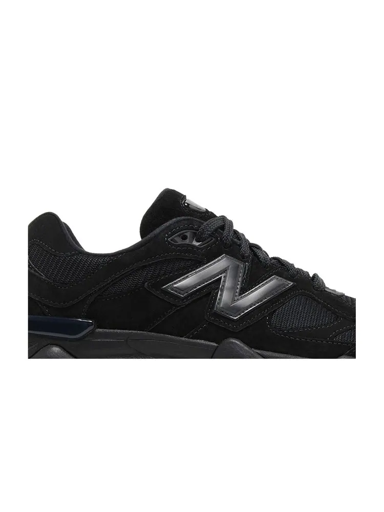 Кроссовки New Balance 9060 'Triple Black Suede', премиальная замша — изображение 2 из 8, черный
