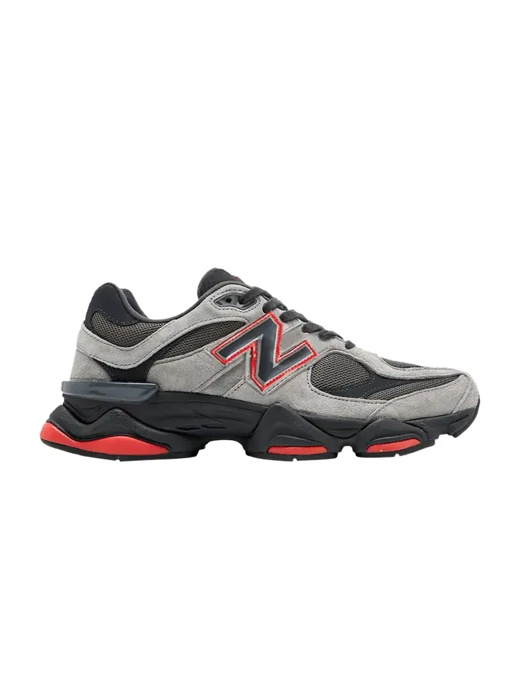 Кроссовки New Balance 9060 'Grey Black Red' JD Exclusive — изображение 1 из 1, серый/черный/красный