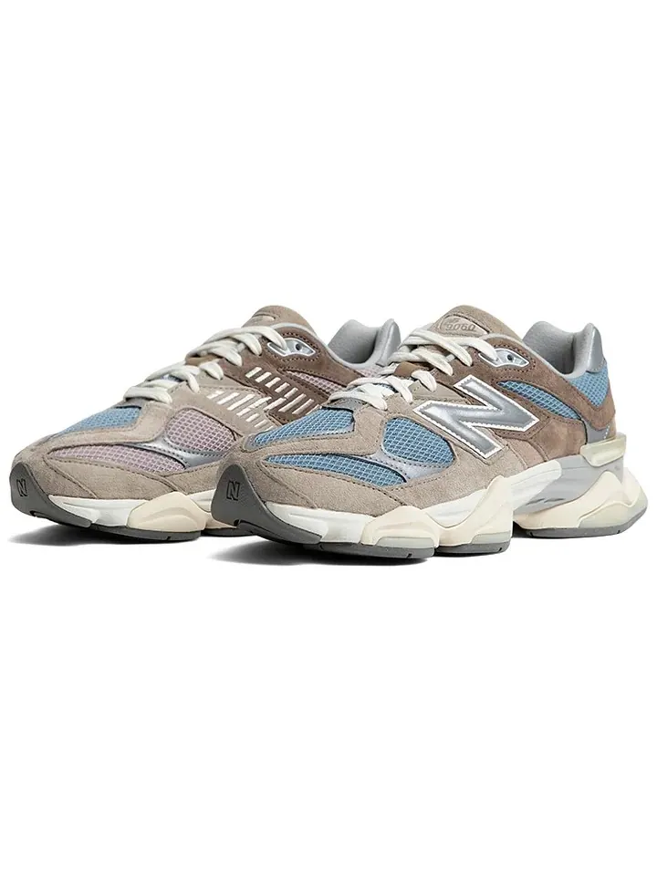 Кроссовки New Balance 9060: Коричнево-серый с голубым — изображение 3 из 6