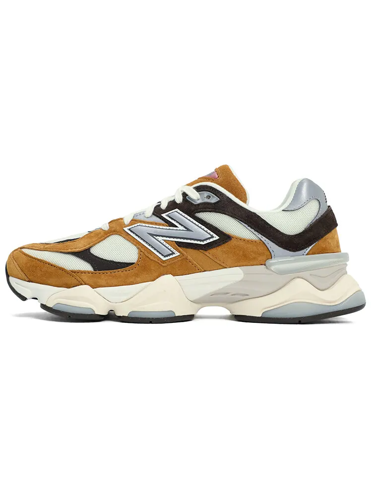 Кроссовки New Balance 9060: Стиль и Комфорт в Коричнево-Белой Гамме — изображение 1 из 6