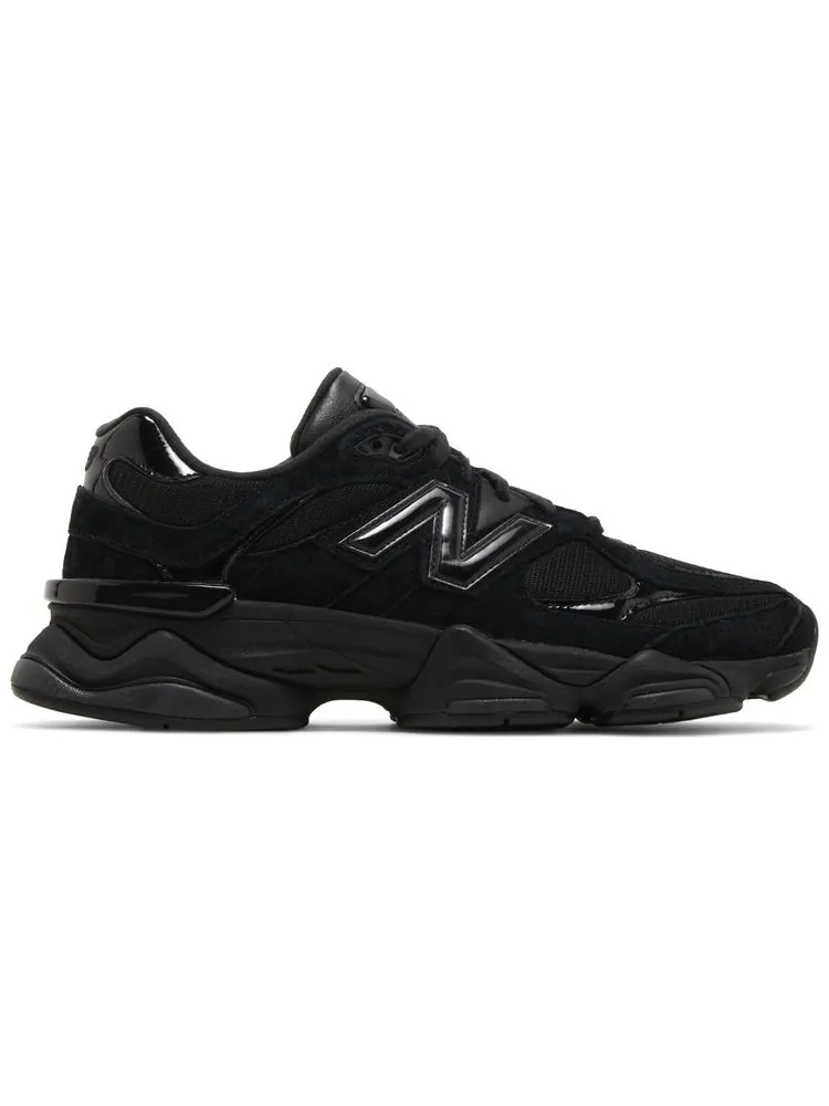 Кроссовки New Balance 9060 'Triple Black Suede Patent' — изображение 1 из 8, черный