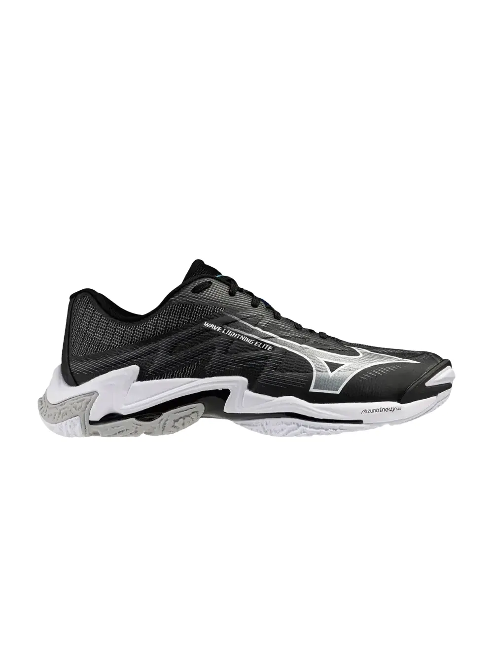 Кроссовки Mizuno Wave Lightning Elite Wide — изображение 1 из 1, черный/белый-серый