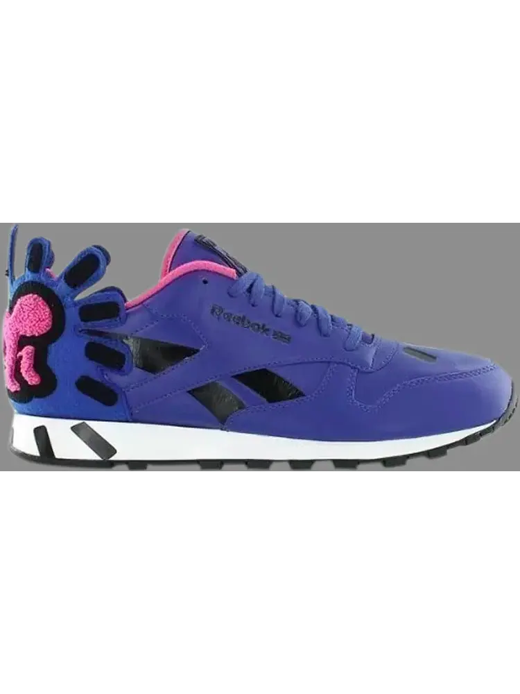 Лимитированные кроссовки keith haring x classic leather lux 'vital blue pink' Reebok — изображение 1 из 1, синий
