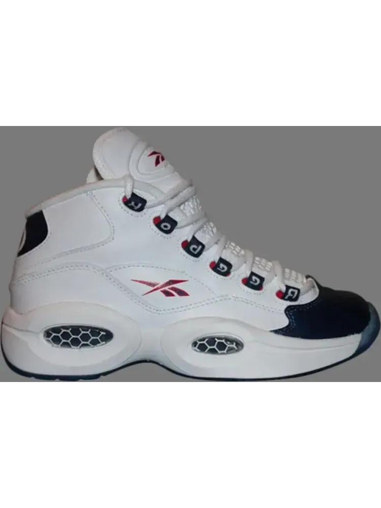 Кроссовки question mid gs 'white pearlized navy' Reebok — изображение 1 из 1, белый
