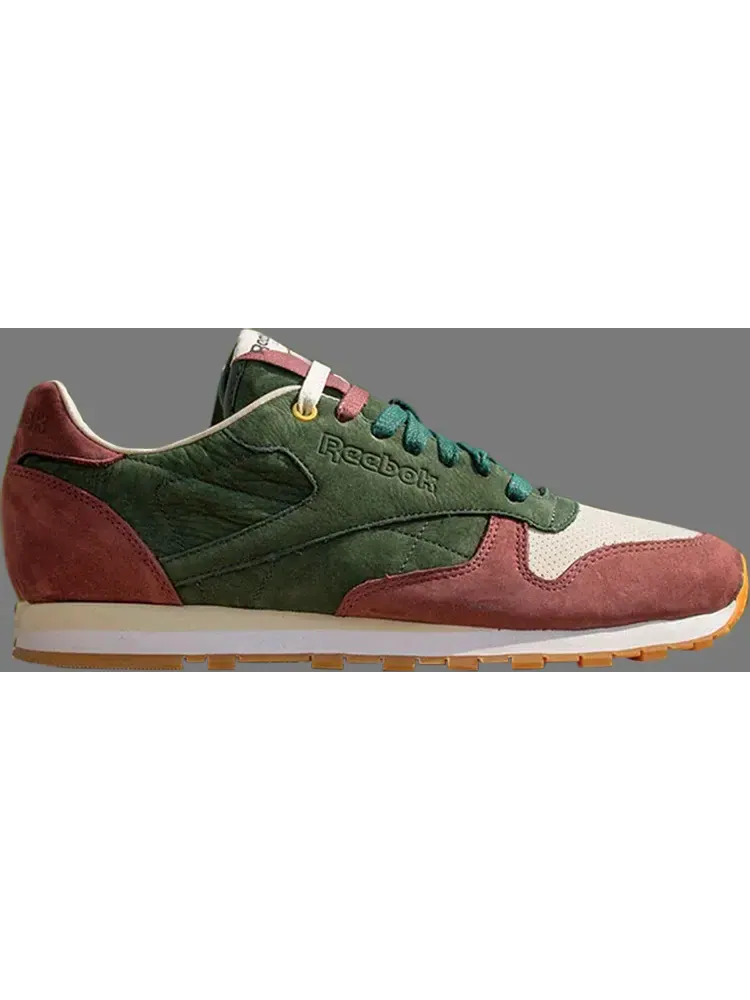 Кроссовки highs and lows x classic leather ctm 'french roast green coffee' Reebok — изображение 1 из 1, коричневый