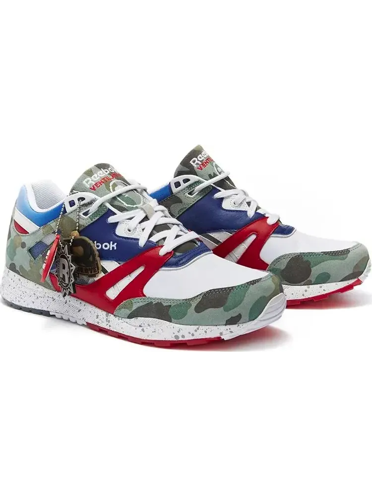 Кроссовки mita x a bathing ape x ventilator affiliates 'white red royal' Reebok — изображение 3 из 5, мульти