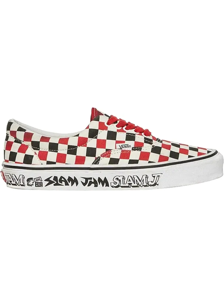 Кеды Vans Slam Jam Socialism x OG Era LX Red Black Checkerboard — изображение 1 из 1, красный