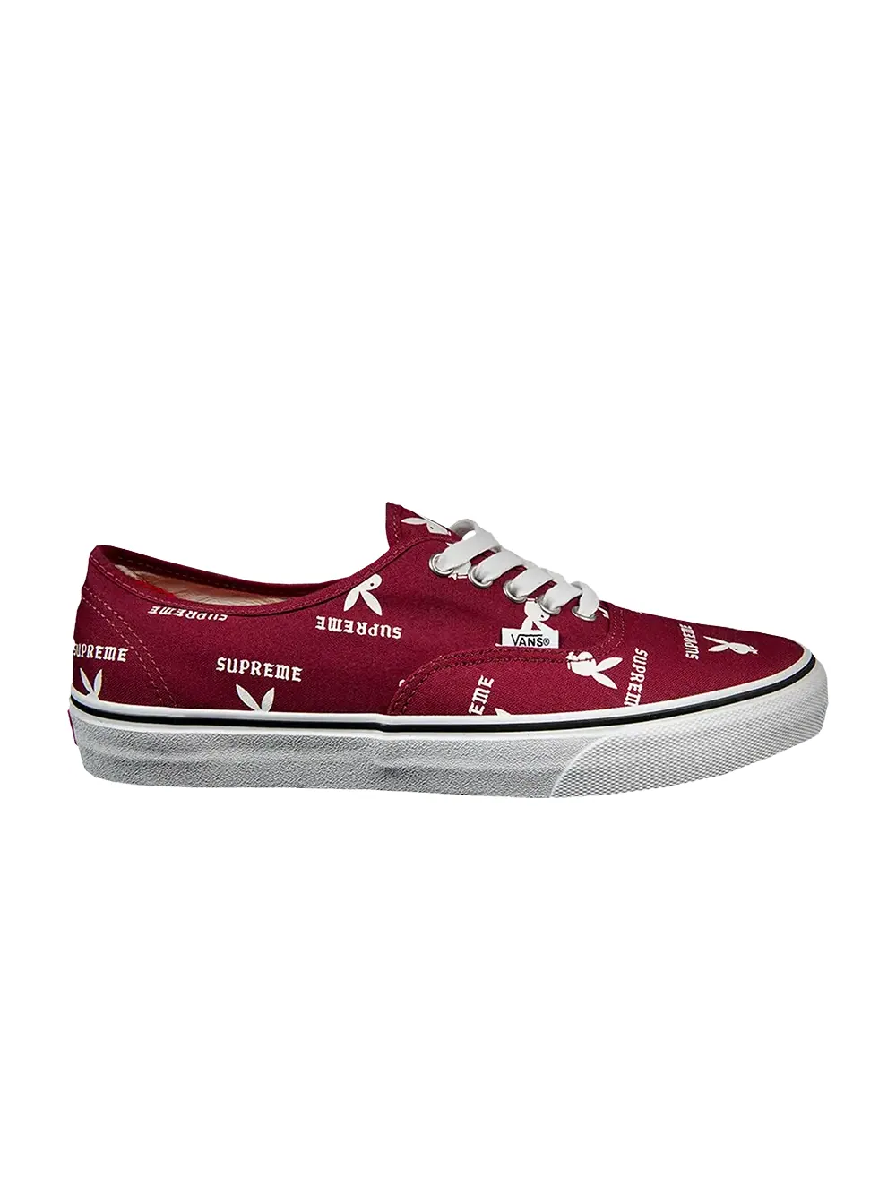 Кроссовки Supreme x Playboy x Authentic Pro Vans — изображение 1 из 1, бордовый/белый