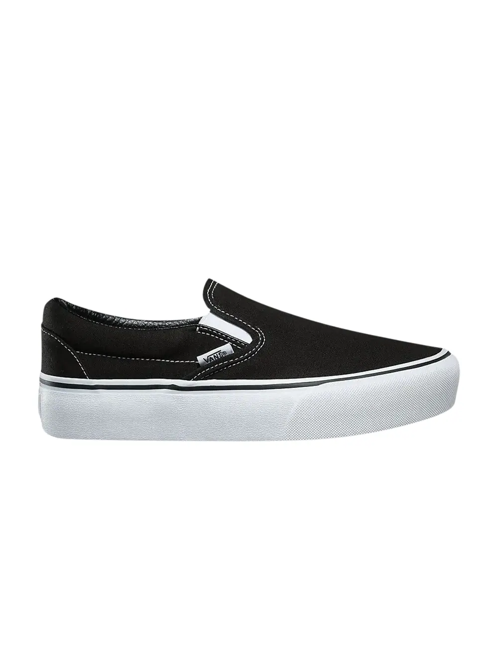 Кроссовки Classic Slip-On Platform Vans — изображение 1 из 1, черный/белый