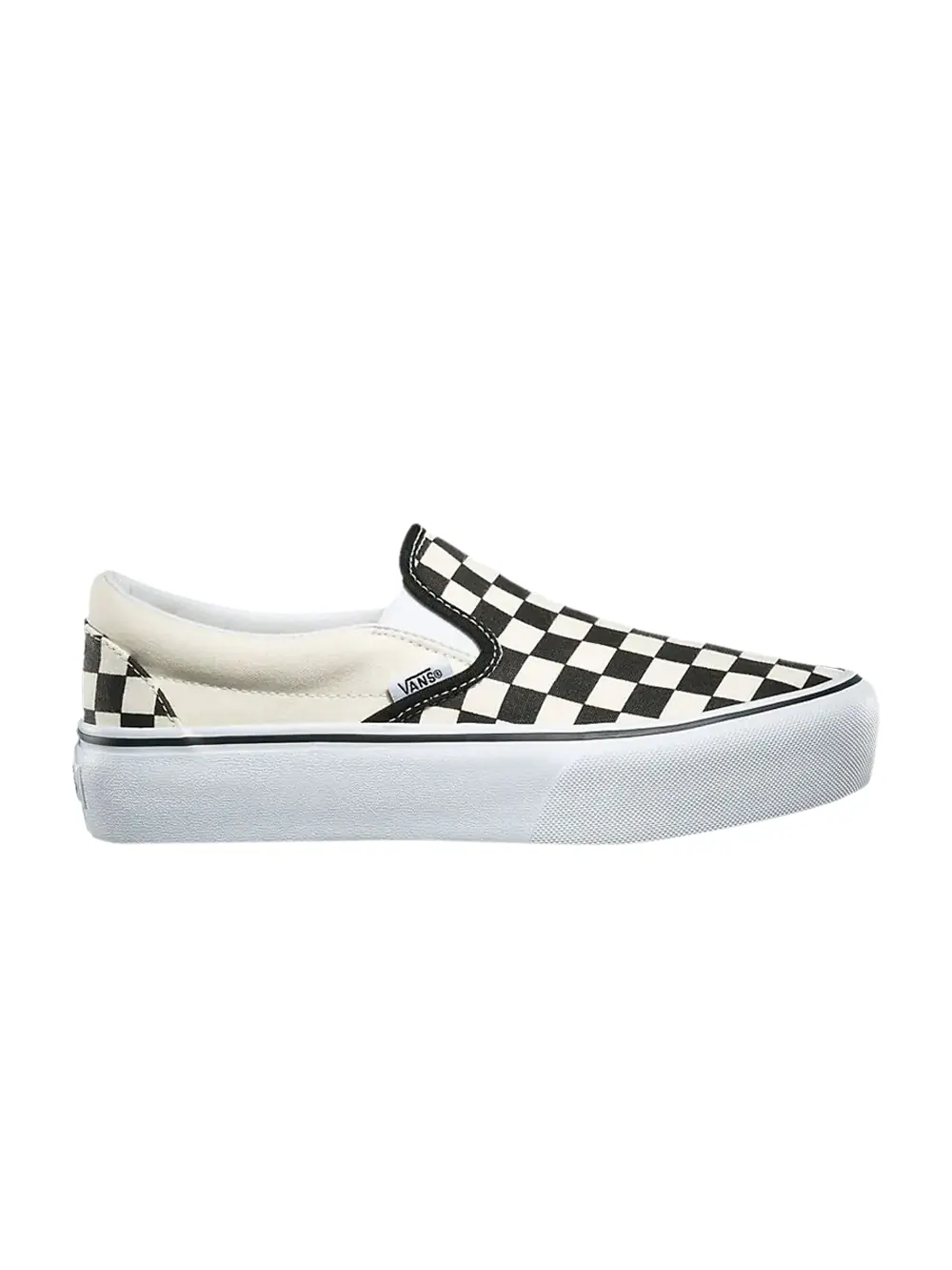 Слипоны женские в клетку Vans — изображение 1 из 1, черный/белый