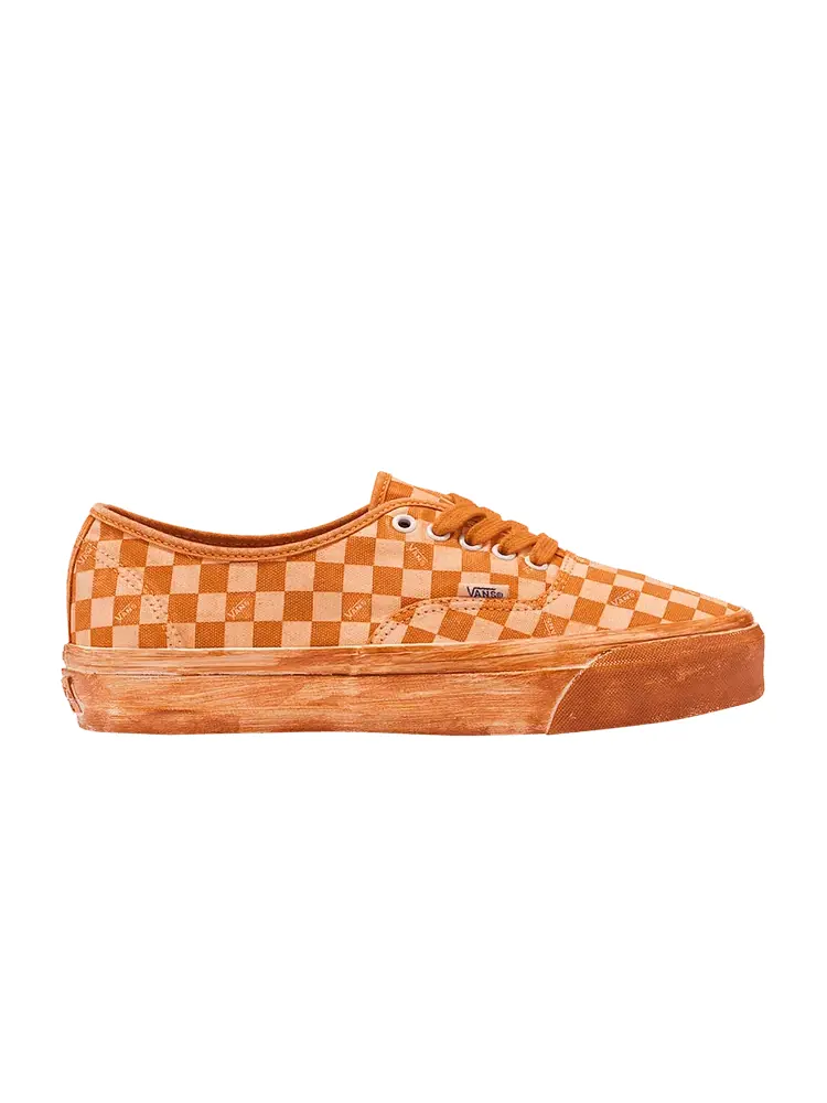 Кроссовки Vans Premium Authentic 44 Dip Dye Checkerboard - Marmalade Orange — изображение 1 из 1, оранжевый