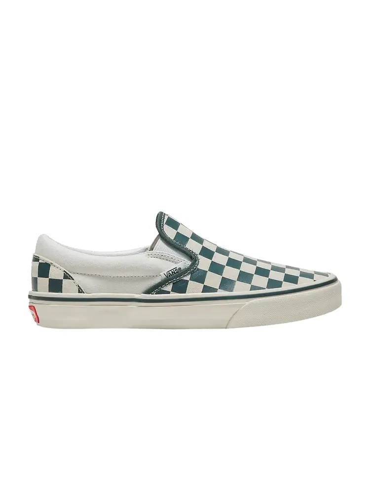 Шлепанцы Vans Classic Slip-On Checkerboard - Green True White