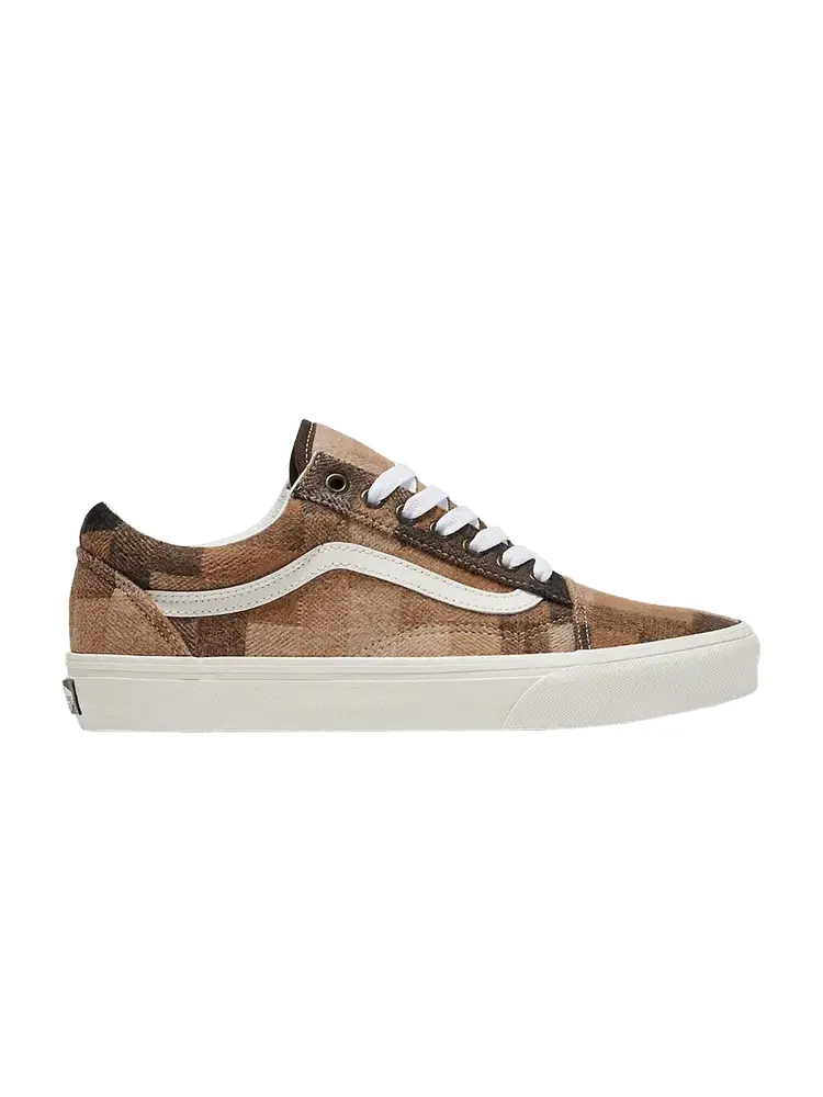 Кроссовки Vans Old Skool Checkerboard Sweater - Brown — изображение 1 из 1, коричневый