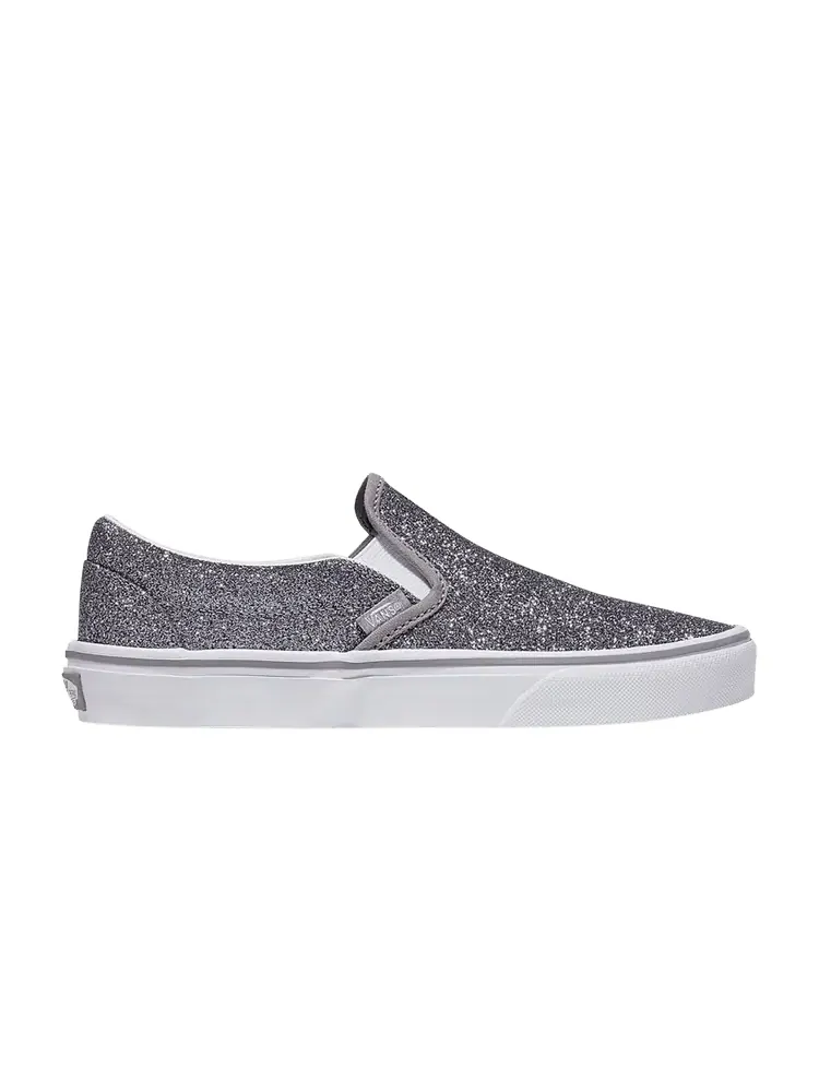 Кроссовки Vans Classic Slip-On 'Glitter - Gunmetal Grey' — изображение 1 из 1, серый