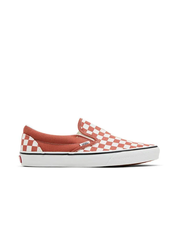 Кроссовки Vans Classic Slip-On 'Color Theory Checkerboard - Auburn' — изображение 2 из 9, коричневый