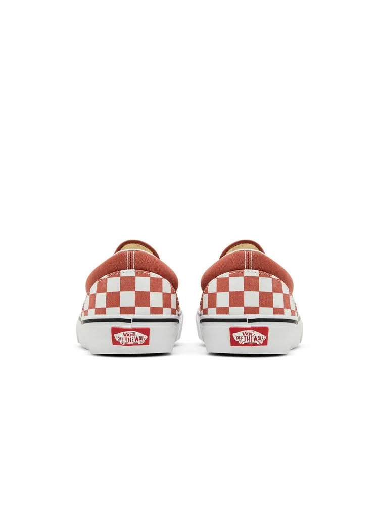 Кроссовки Vans Classic Slip-On 'Color Theory Checkerboard - Auburn' — изображение 7 из 9, коричневый