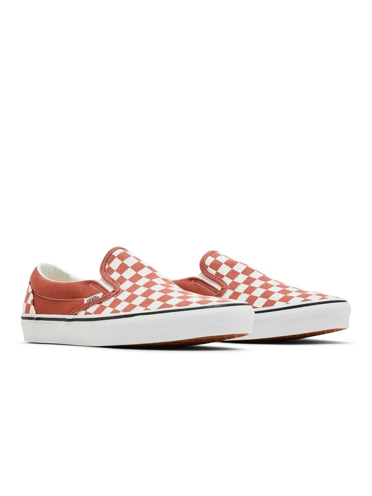Кроссовки Vans Classic Slip-On 'Color Theory Checkerboard - Auburn' — изображение 9 из 9, коричневый