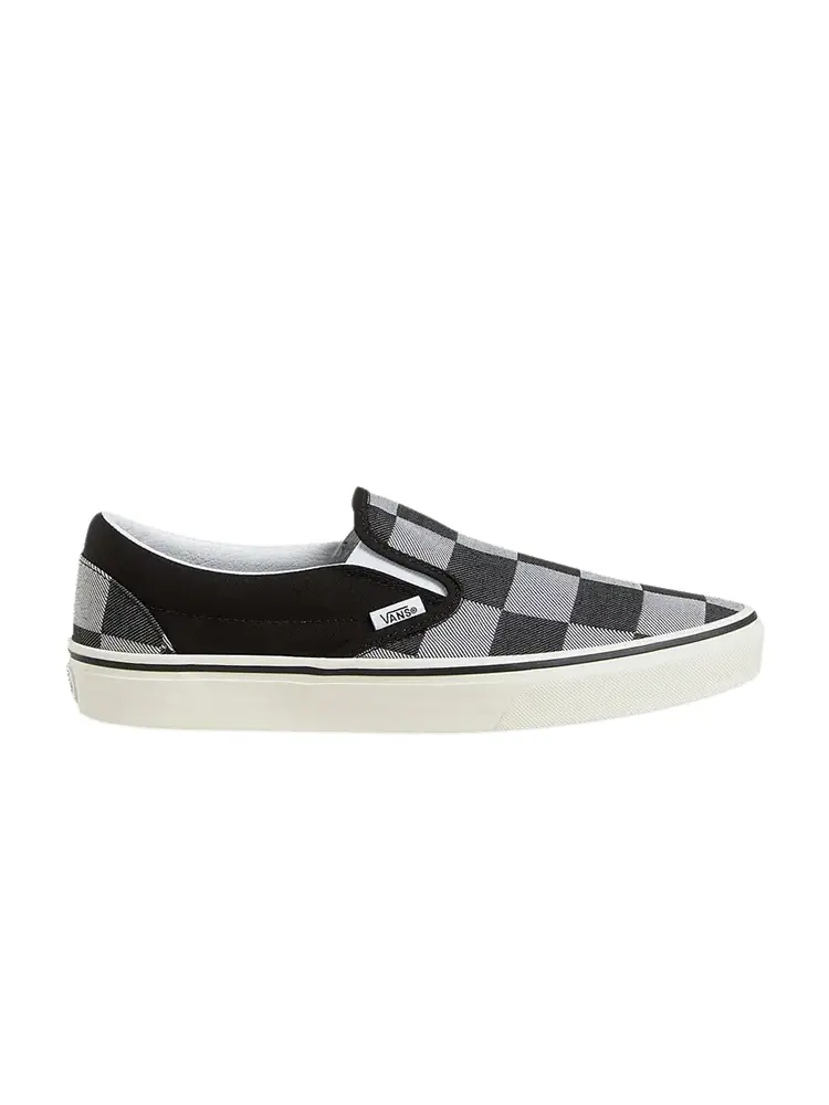 Кроссовки Vans Classic Slip-On 'Black Large Checkerboard' — изображение 1 из 1, черный