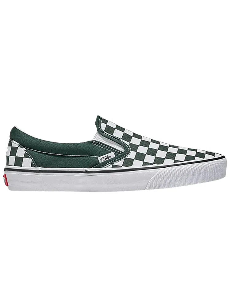 Кроссовки Vans Classic Slip-On 'Checkerboard - Scarab Green' — изображение 1 из 1, зеленый