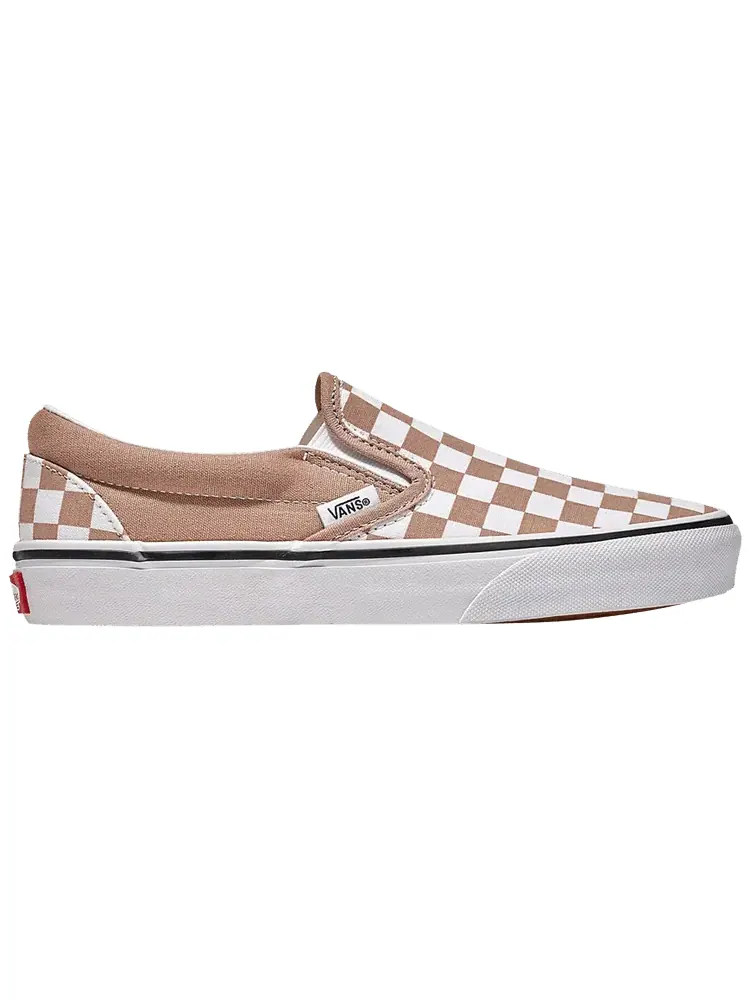 Кроссовки Vans Classic Slip-On 'Checkerboard - Warm Taupe Brown' — изображение 1 из 1, коричневый